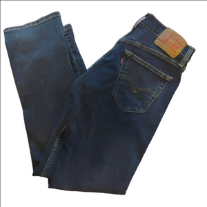 Levi's Men's Size 29/32 Denim Dark Wash Straight Leg Blue Jeans